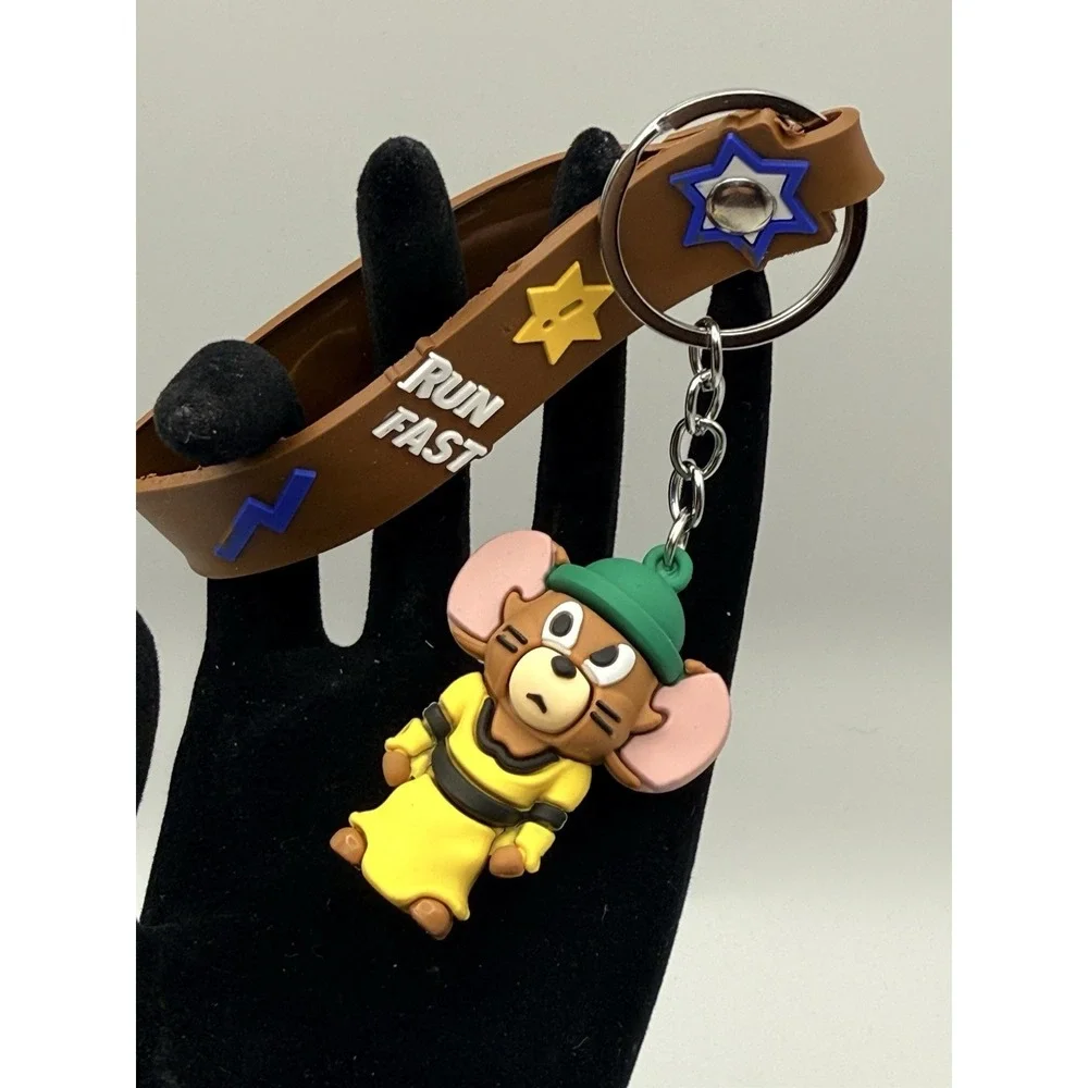 Jerry Mouse Bag Charm Keychain Tom & Jerry Cartoon Backpack Charm Cute Character